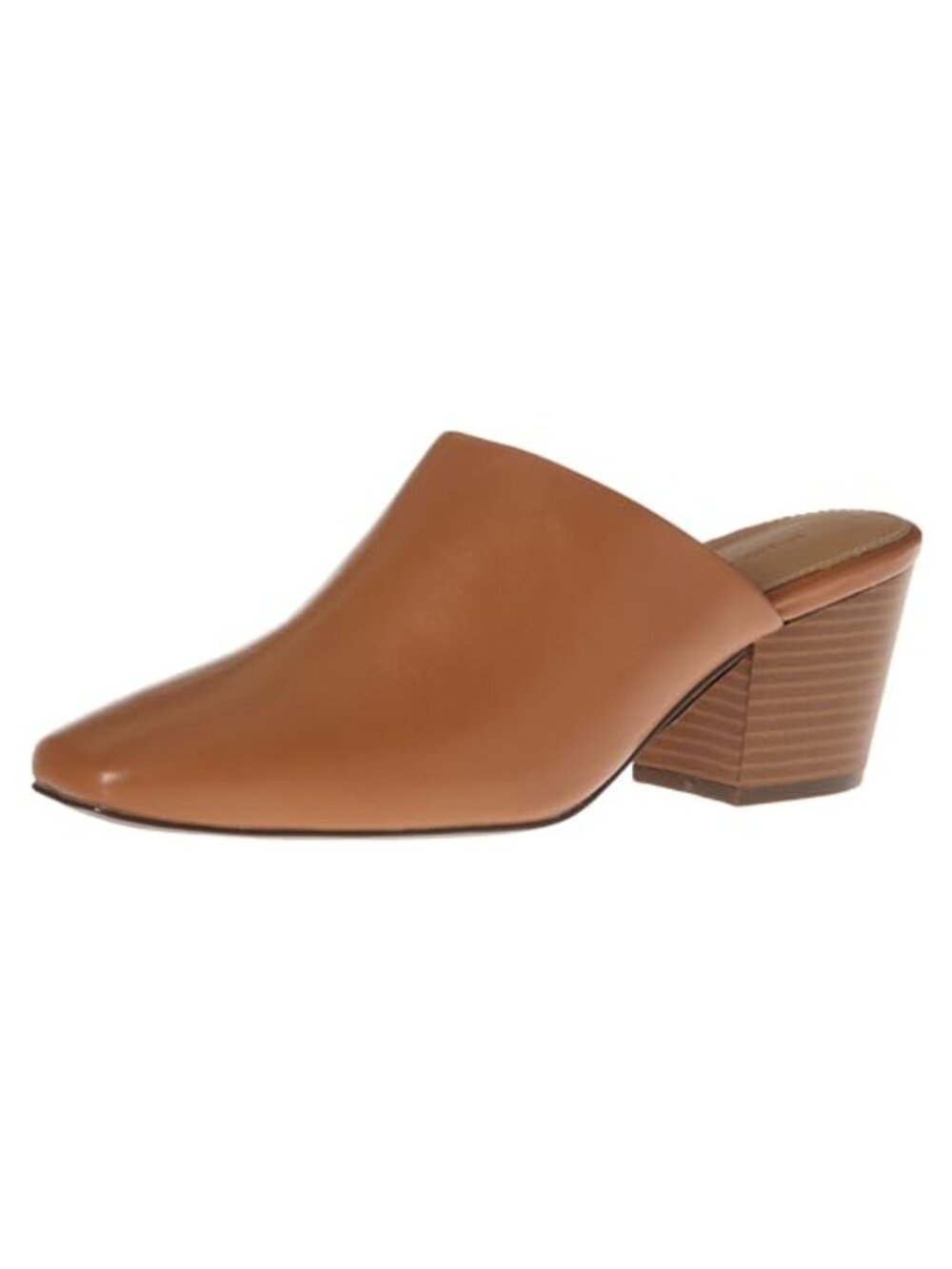 Square Toe Slip On Heeled Mules Backless Non Slip Cuban Heel